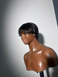 Chic Fringe Pixie Wig – Glueless Human Hair (Natural Black)