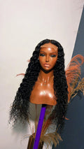 26” Deep Wave Human Hair Wig – 4x4 Transparent Lace (Glueless)