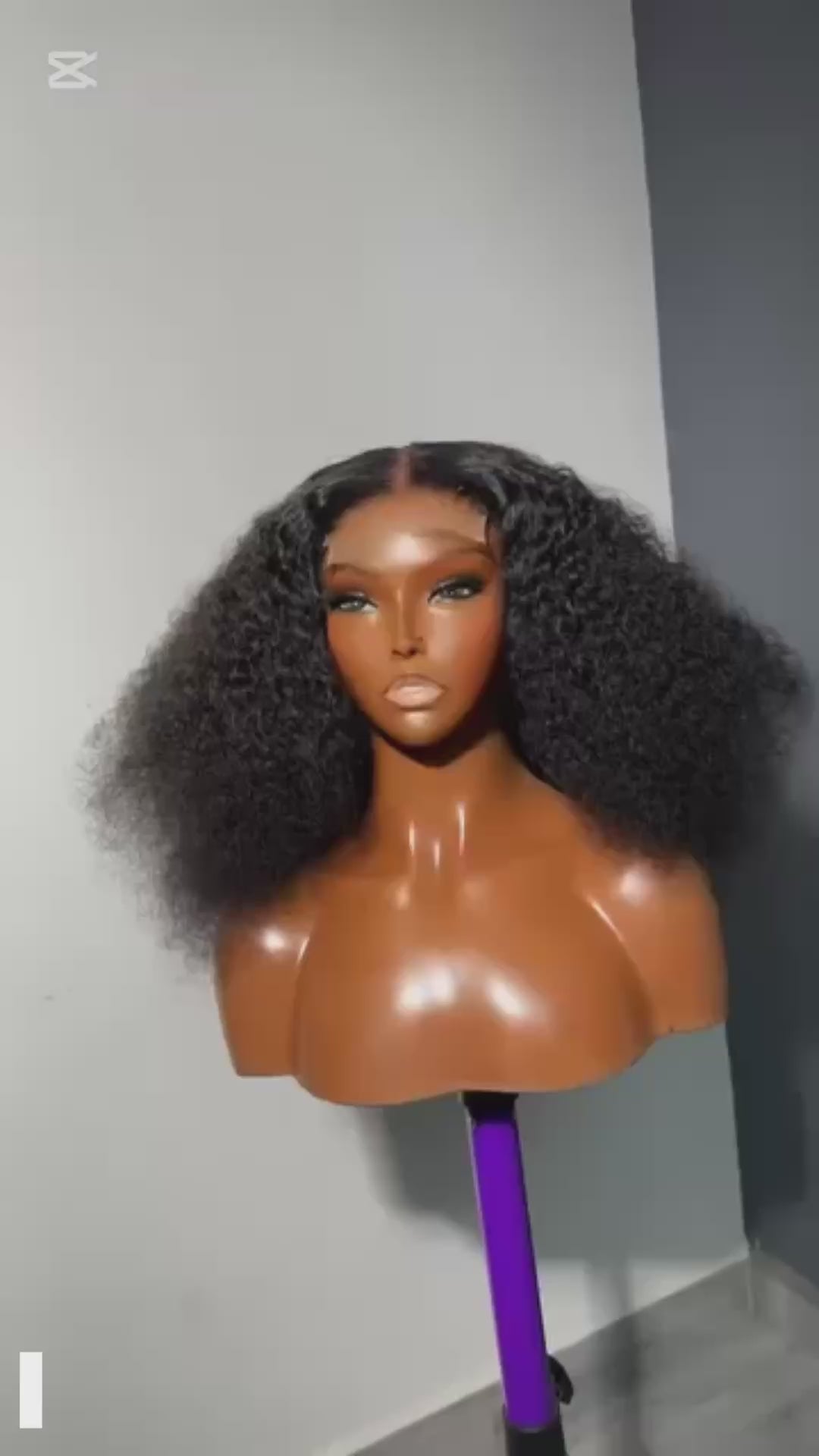 14” Curly Wig – 4x4 Closure Human Hair (Glueless)