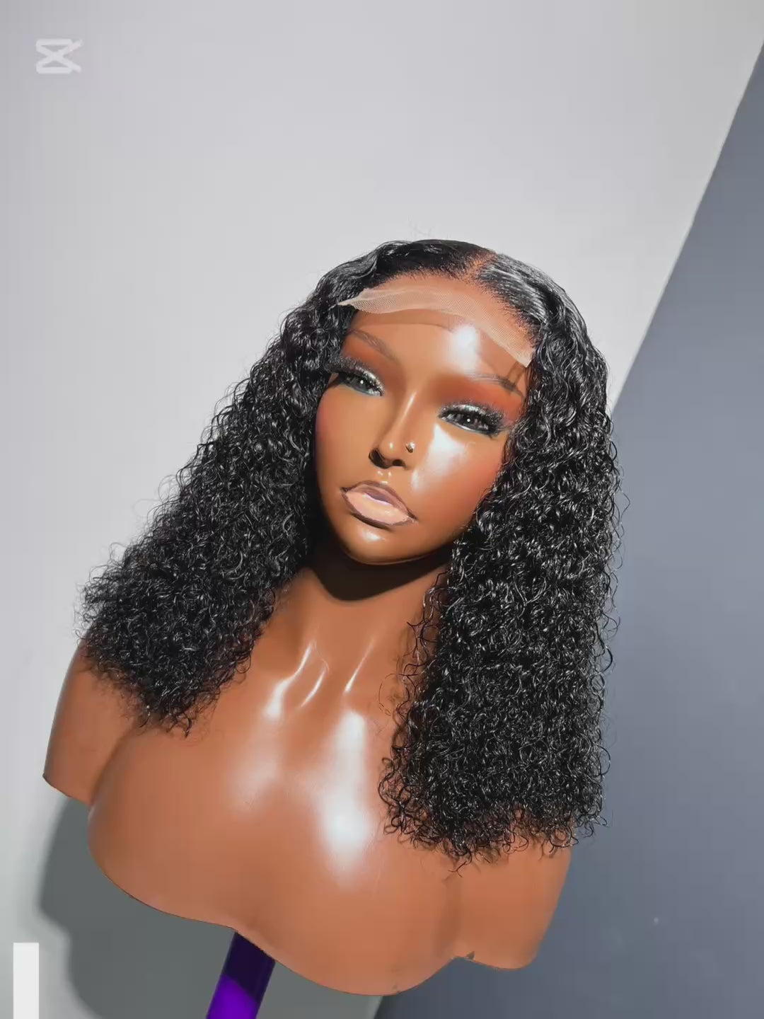14” Curly Wig – 4x4 Closure Human Hair (Glueless)